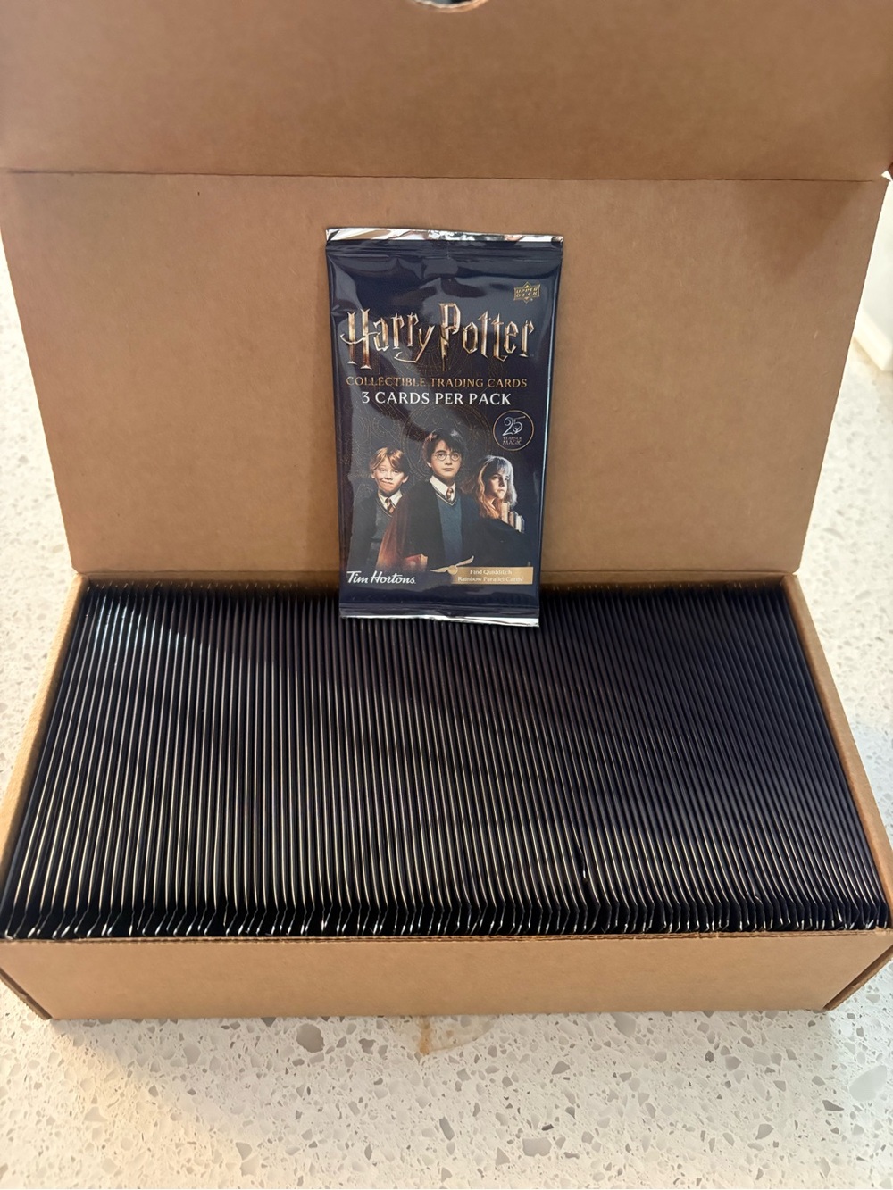 2026 Tim Hortons Upper Deck Limited  Harry Potter Cards 100 Packs,1 Empty GC